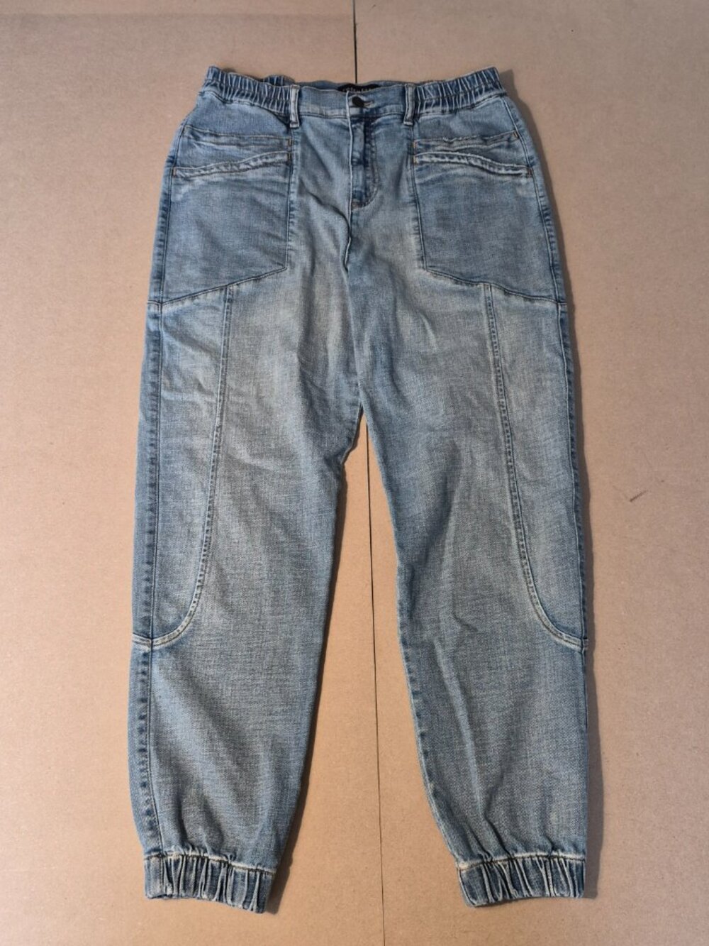 Retrofete Myla Denim Jogger Jeans Womens 32 Light Rip Tide High Rise